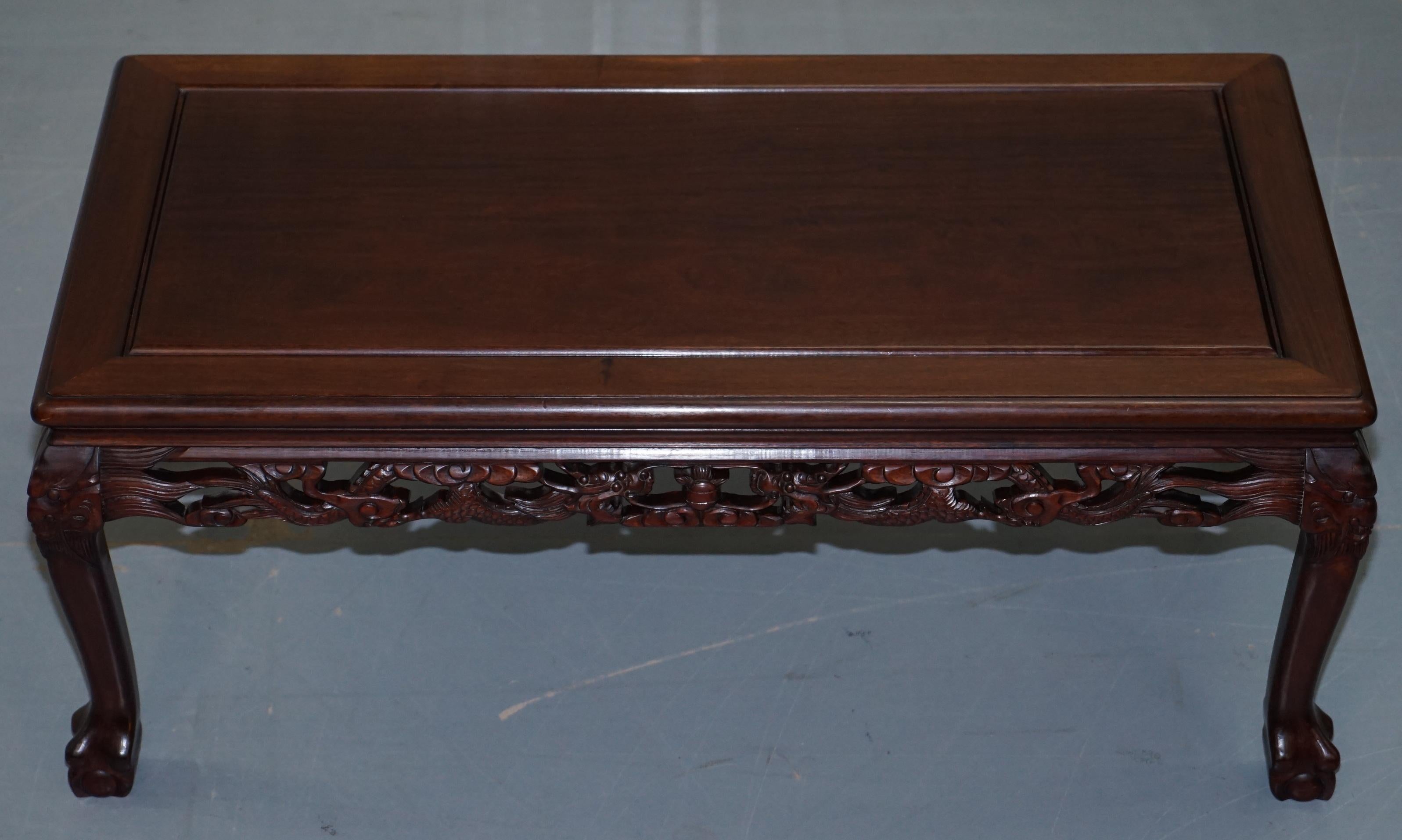 japanese hand carved coffee table