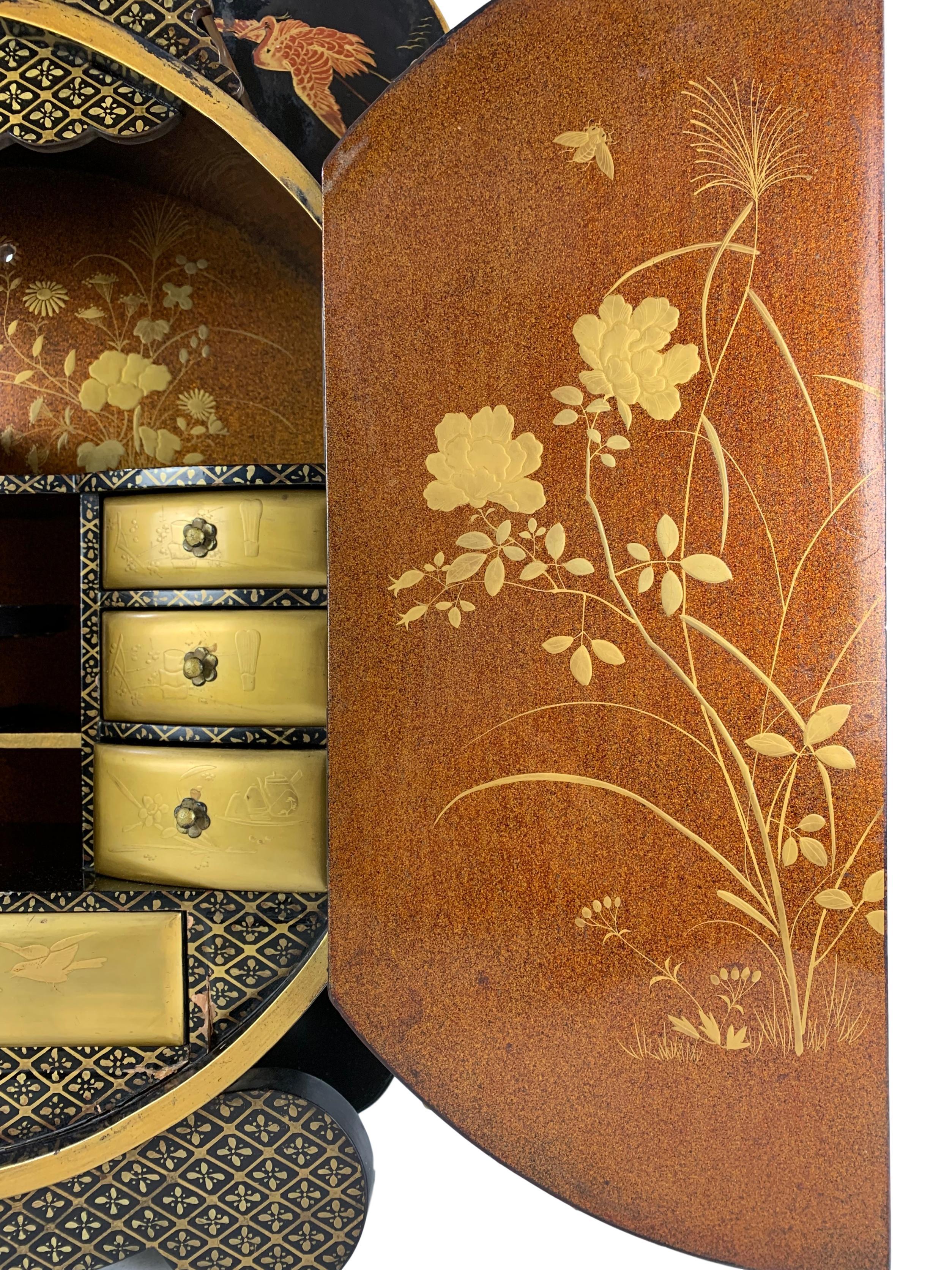 Japanese Chinoiserie Hanging Cabinet, ca. 1880 In Good Condition In Banner Elk, NC