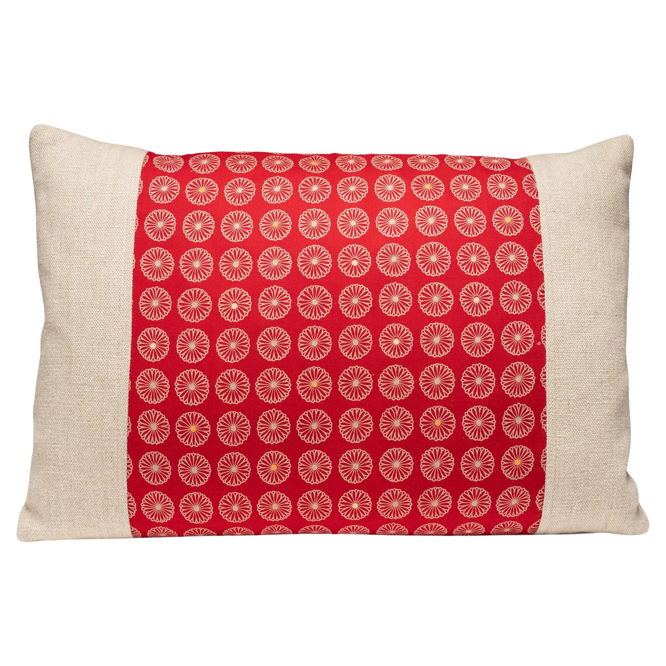 Japanese Chrysanthemum Silk Throw Pillow