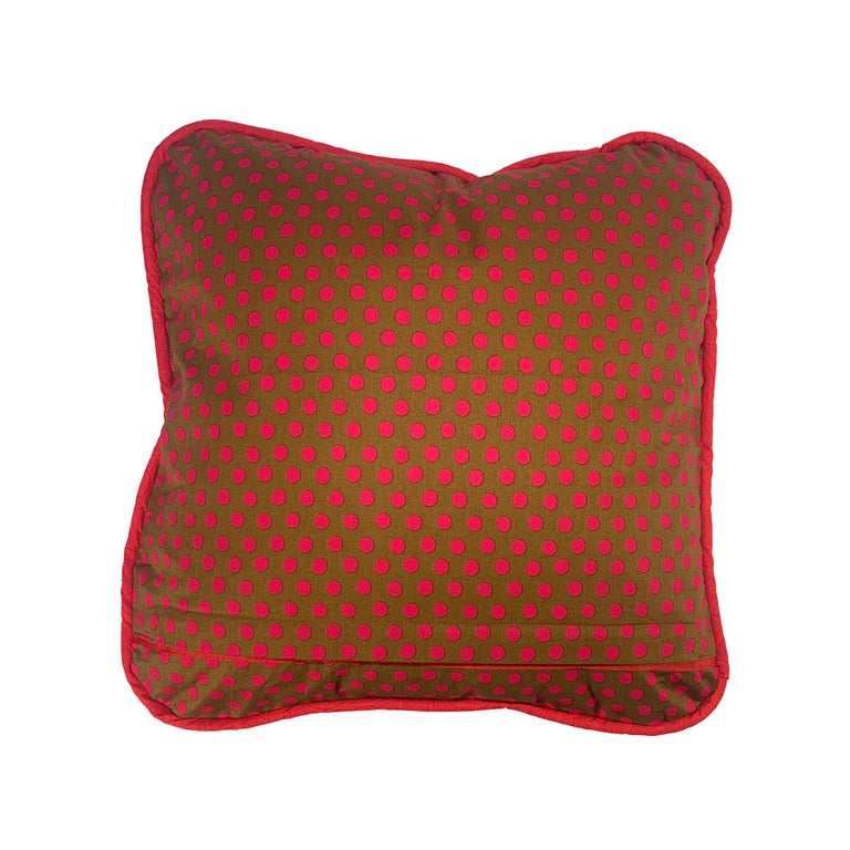 Japanese Chrysanthemum Terracotta Pillow For Sale at 1stDibs