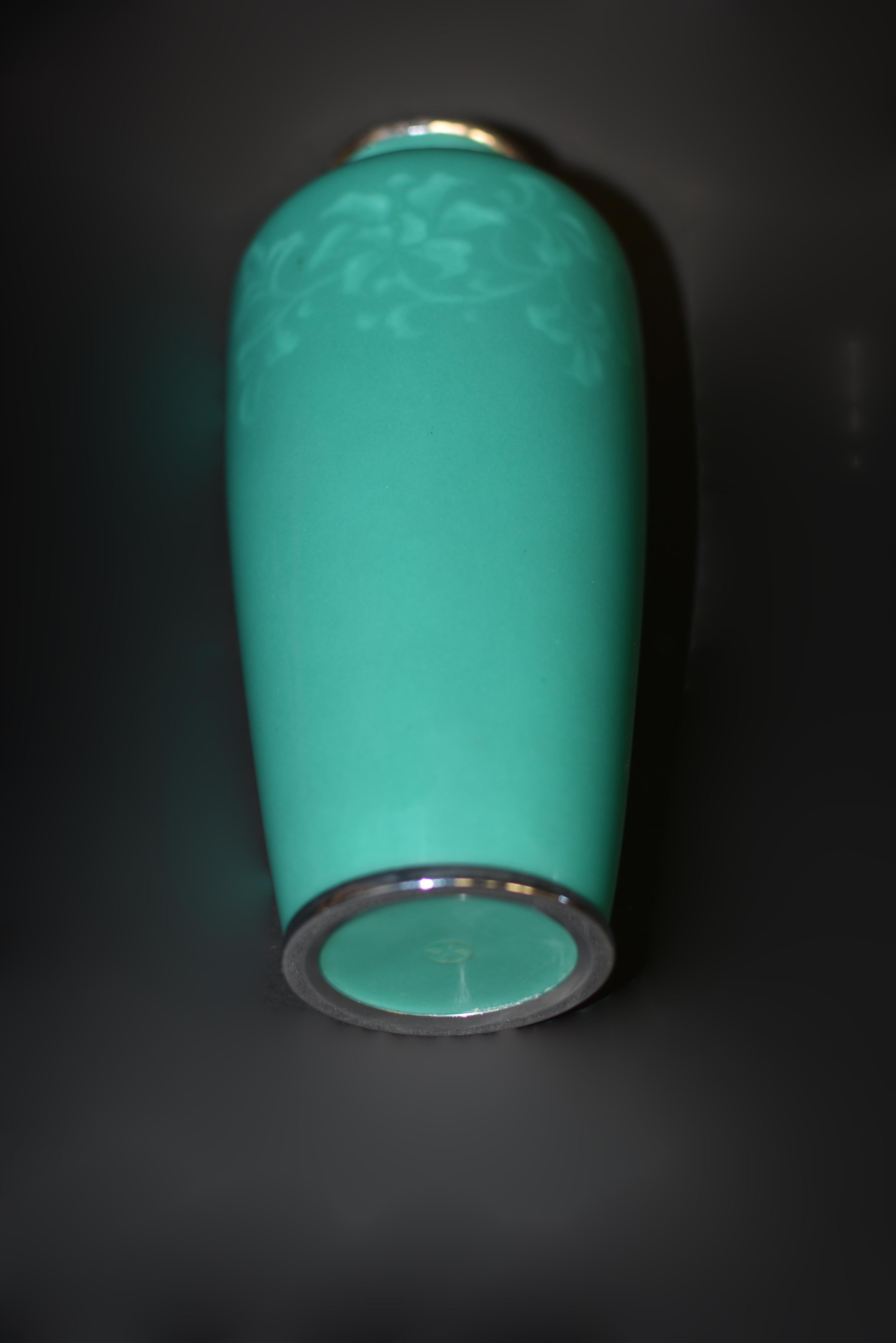 Japanese Cloisonné Ando Jubei Signed Vase 8.5