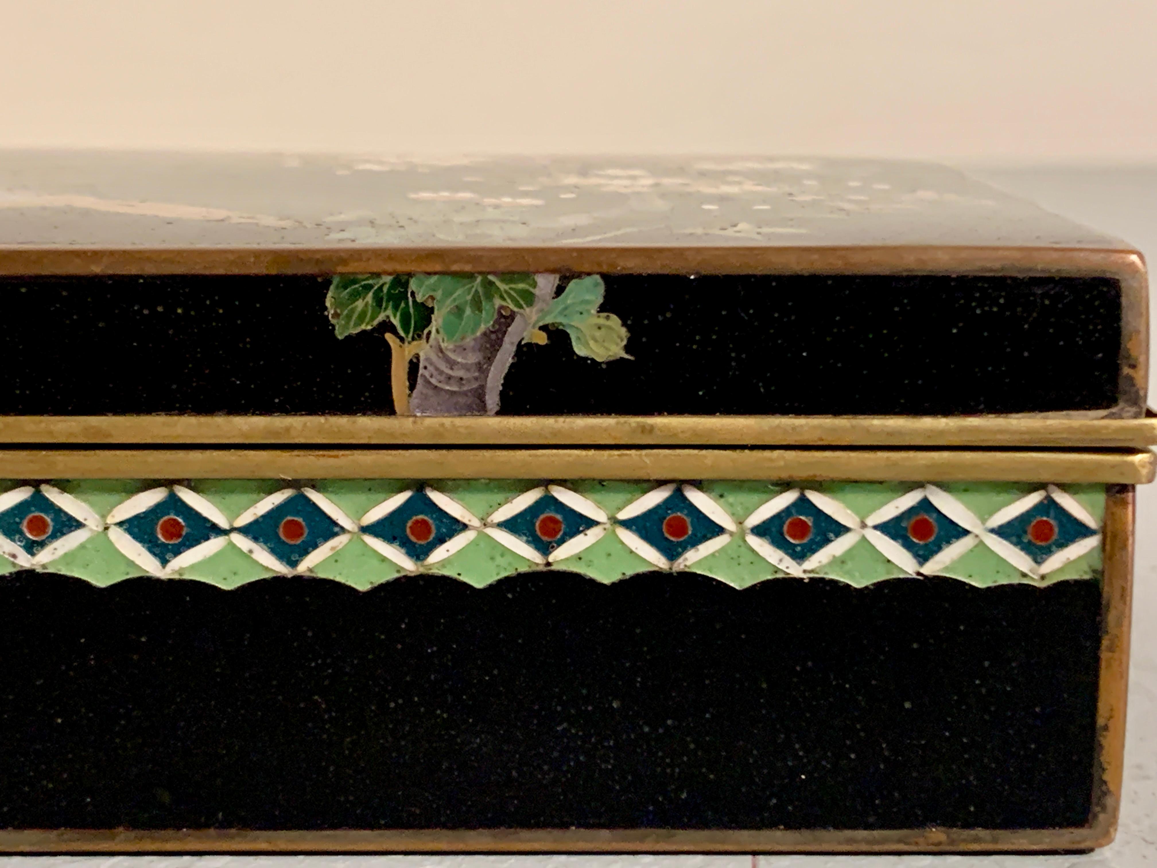 Japanese Cloisonne Box by Inaba, Meiji Period, circa 1900, Japan For Sale 2