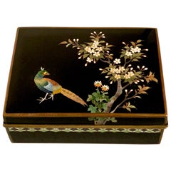 Scatola di cloisonne giapponese di Inaba, periodo Meiji, circa 1900, Giappone