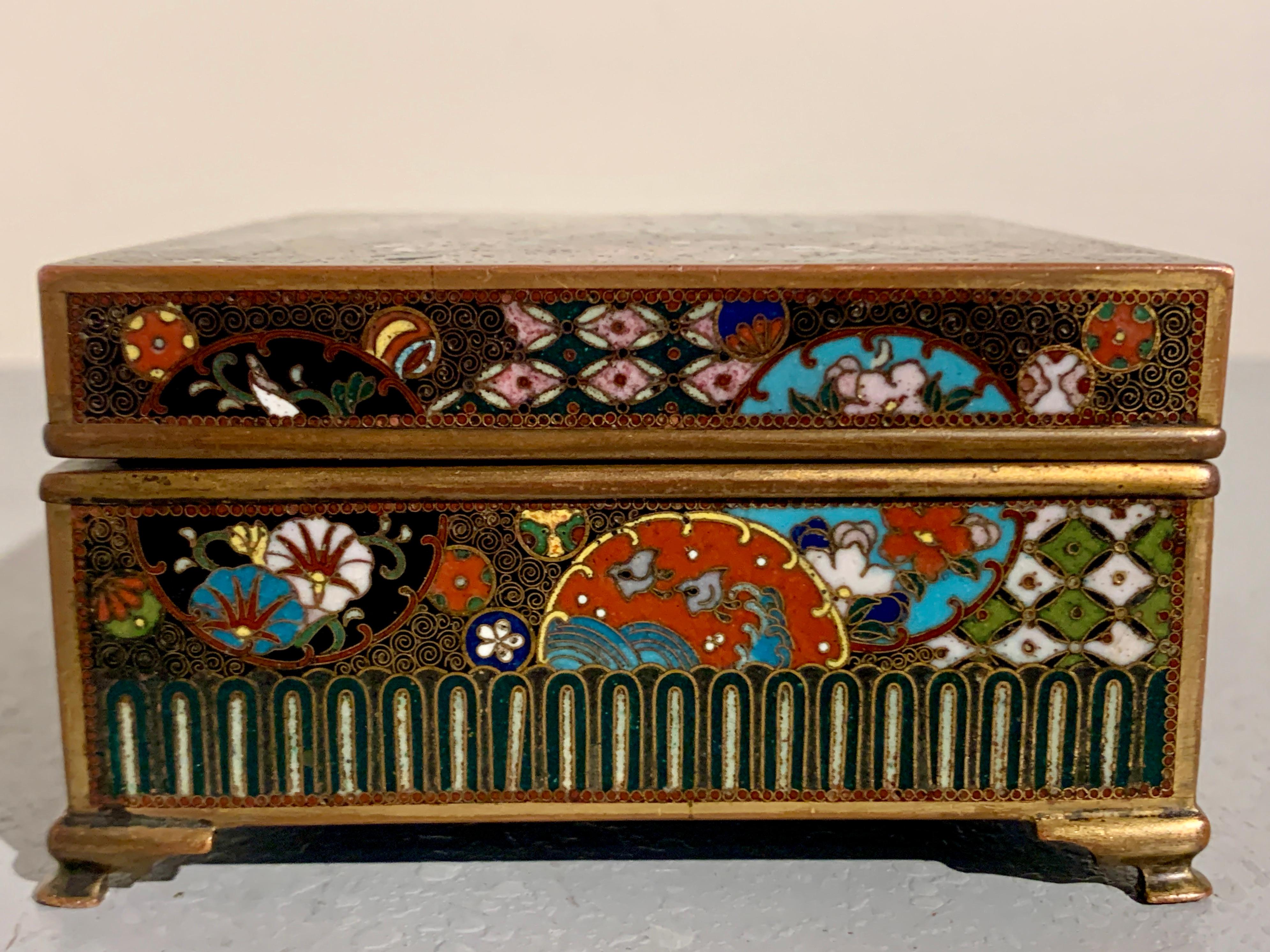 Japanese Cloisonne Box, Meiji Period, Late 19th Century, Japan For Sale 6