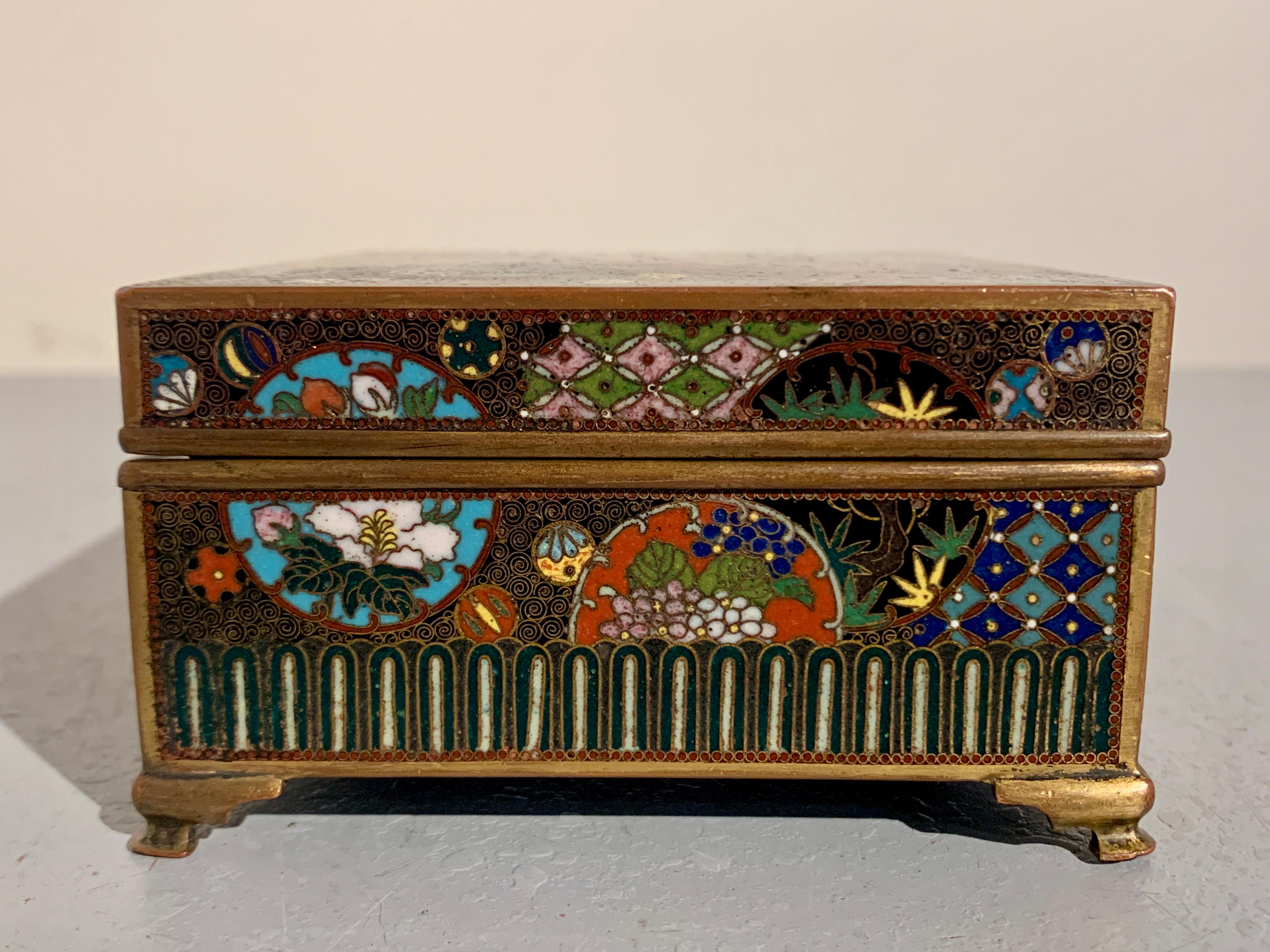 Japanese Cloisonne Box, Meiji Period, Late 19th Century, Japan For Sale 8