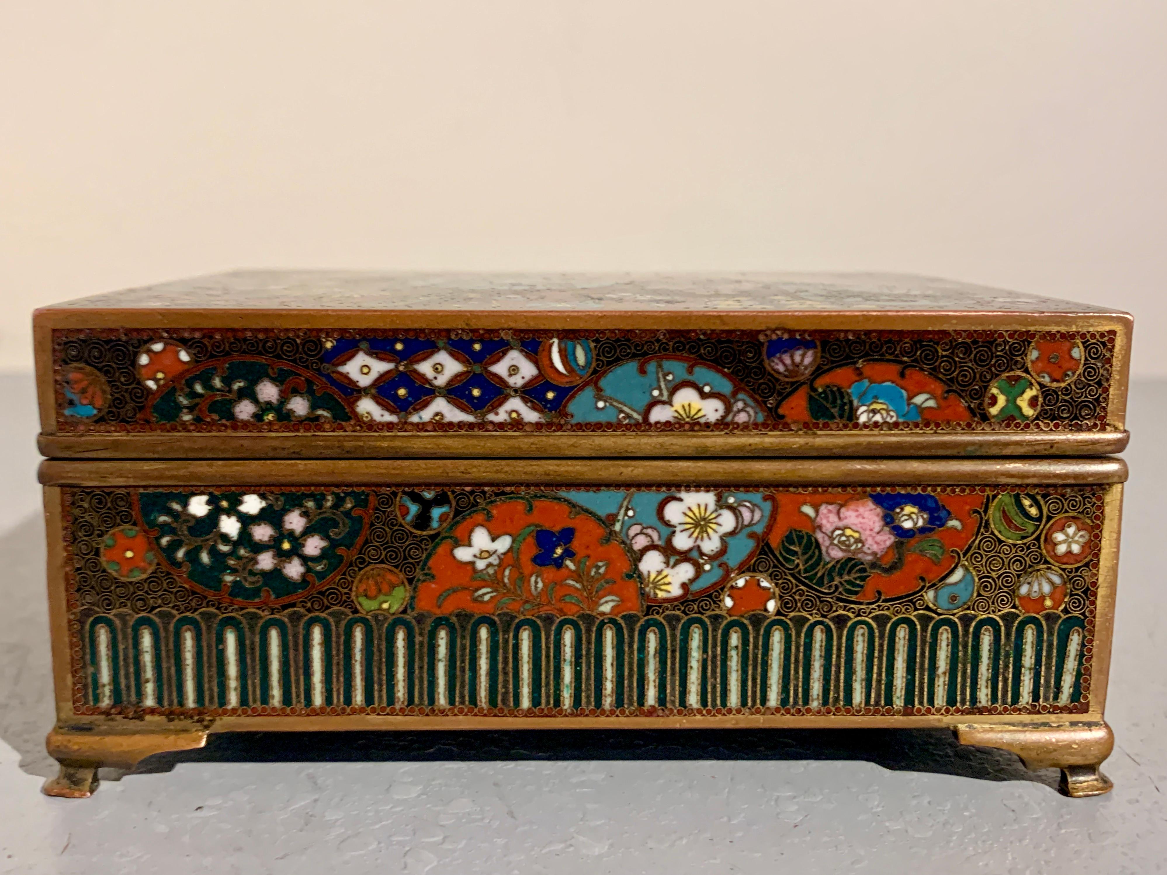 Japanese Cloisonne Box, Meiji Period, Late 19th Century, Japan For Sale 9