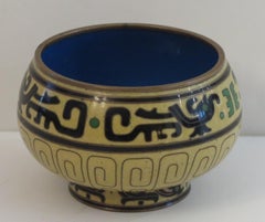 Cloisonné Brush Washer Bowl, Japanese Dragon Motif, Meiji Period circa 1880