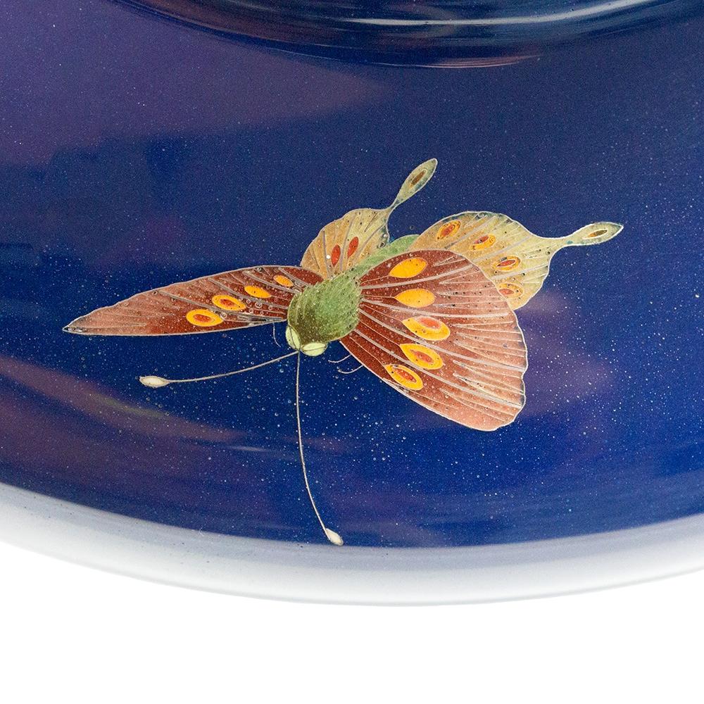 Japanese Cloisonne Enamel Butterfly Vase Hayashi Kodenji For Sale 6