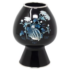 Japanese Cloisonne Enamel Quail Vase Shobido of Osaka