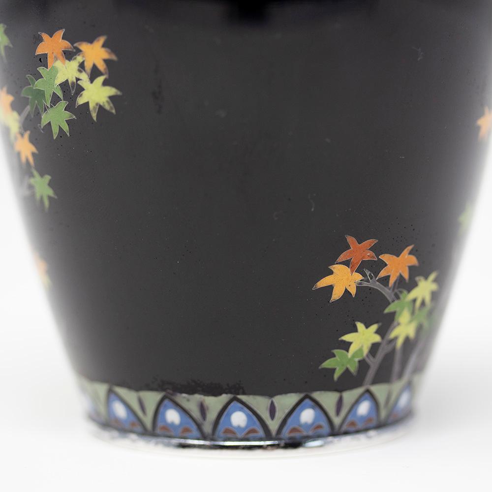 Japanese Cloisonne Enamel Vase Ando Company For Sale 5