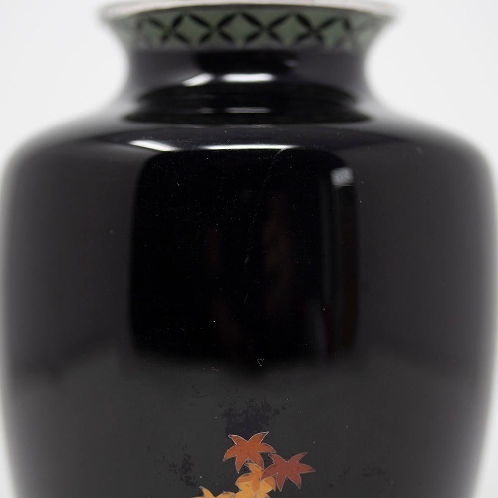 Japanese Cloisonne Enamel Vase Ando Company For Sale 7