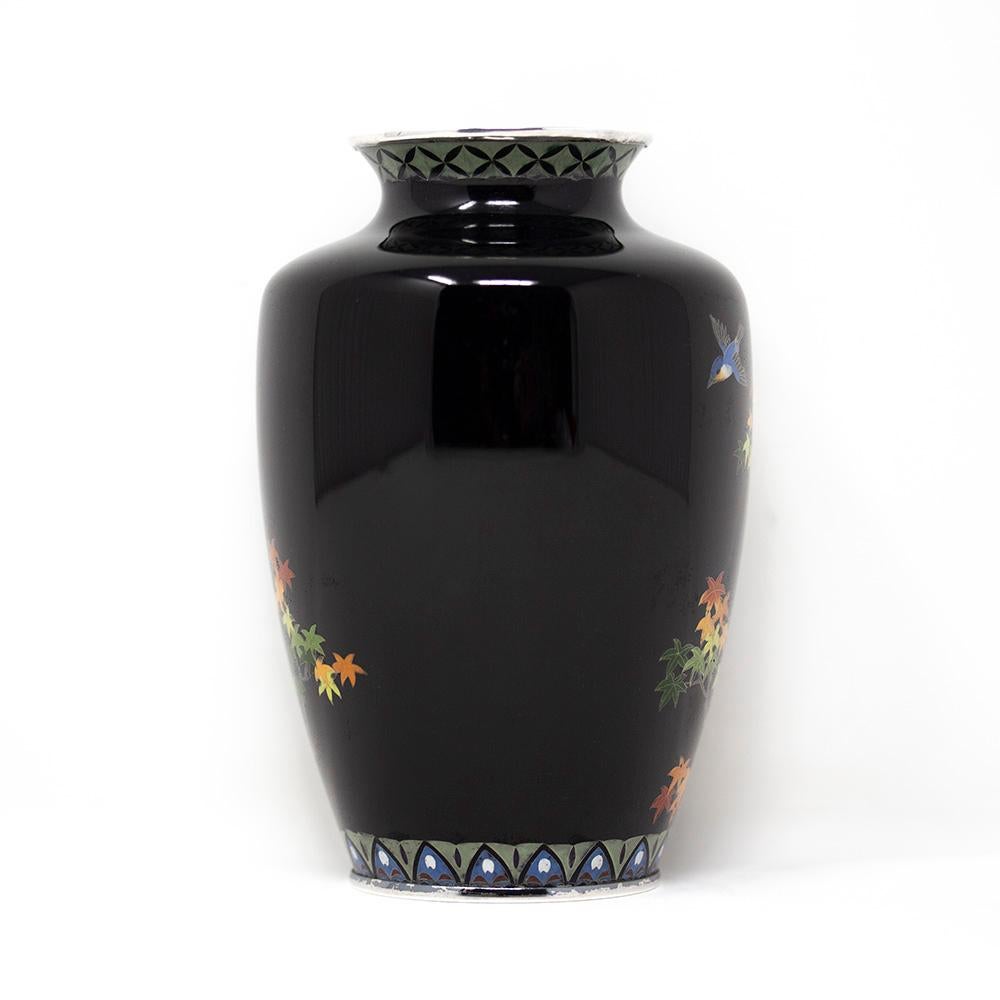 japanese enamel vase