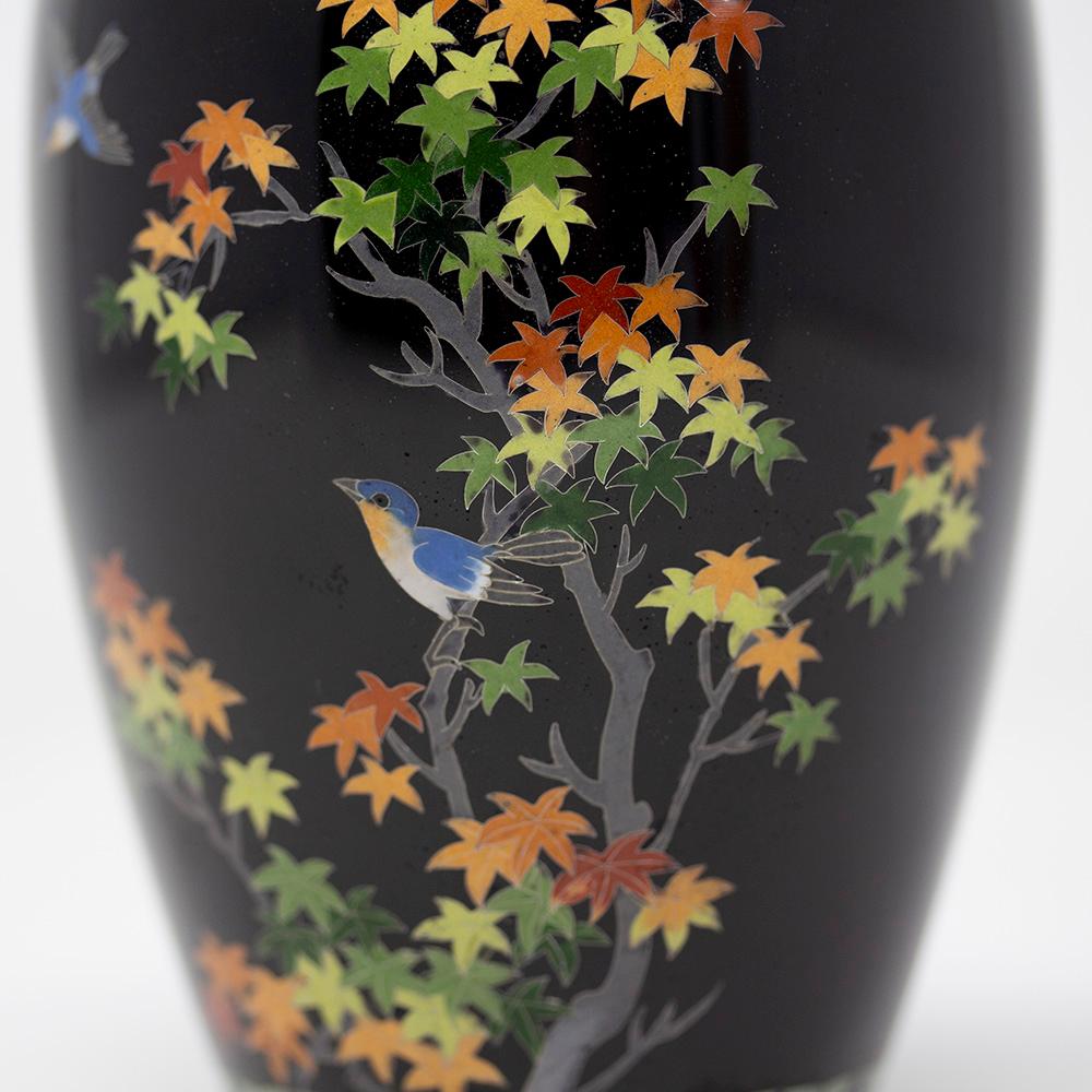 20th Century Japanese Cloisonne Enamel Vase Ando Company For Sale