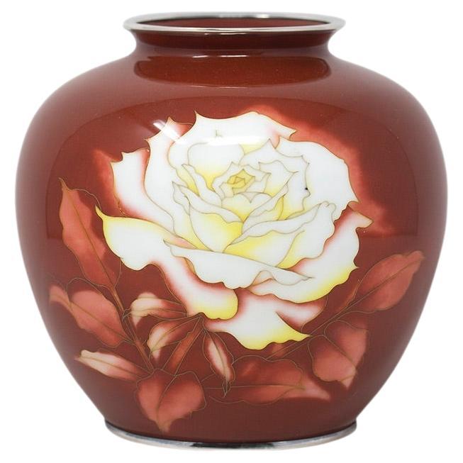 Japanese Cloisonne Enamel Vase  Ando Company For Sale