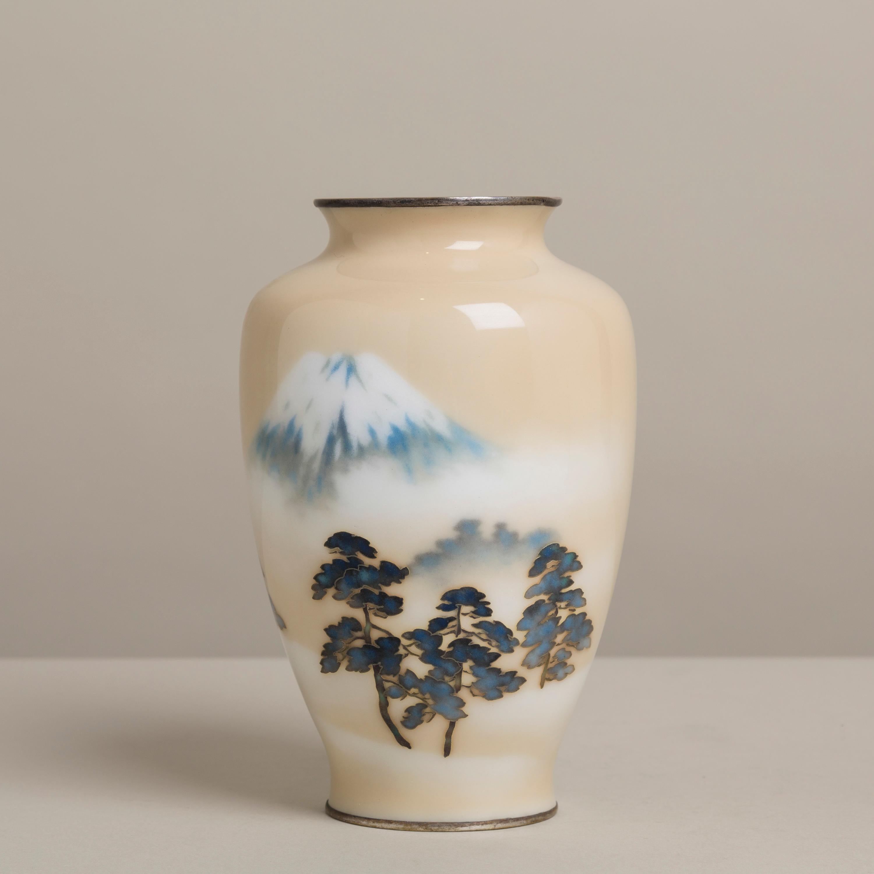 Mid-20th Century Japanese Cloisonné Enamel Vase by Ando, circa 1930 For Sale