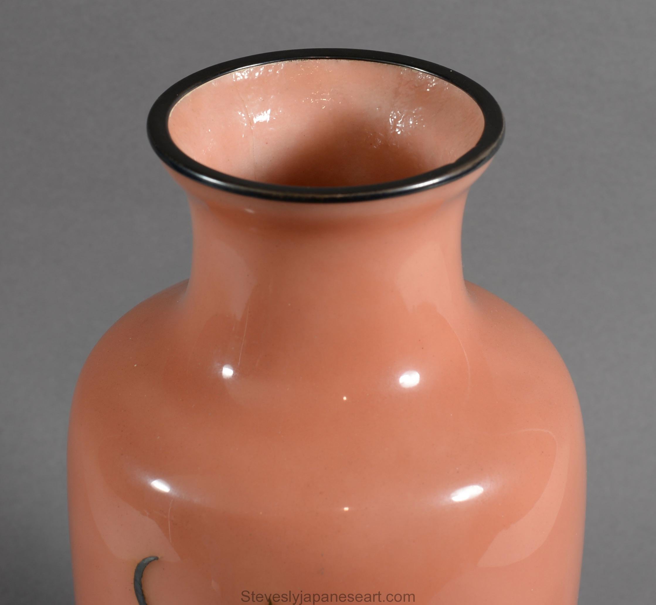 Japanese Cloisonne Enamel Vase By Ando Company 3