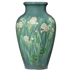 Vase japonais en émail cloisonné d'Ando Jubei