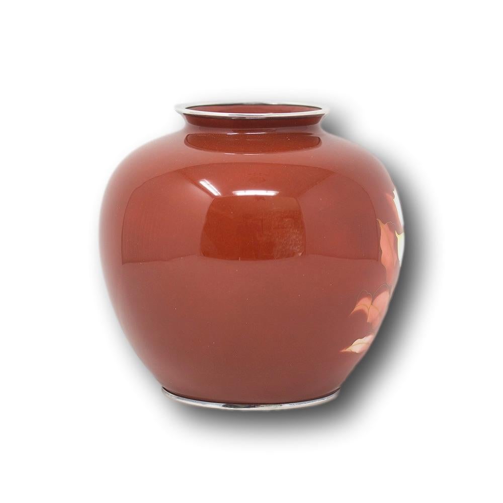 Vaso giapponese in smalto cloisonne della ditta Ando In condizioni buone in vendita a Newark, England