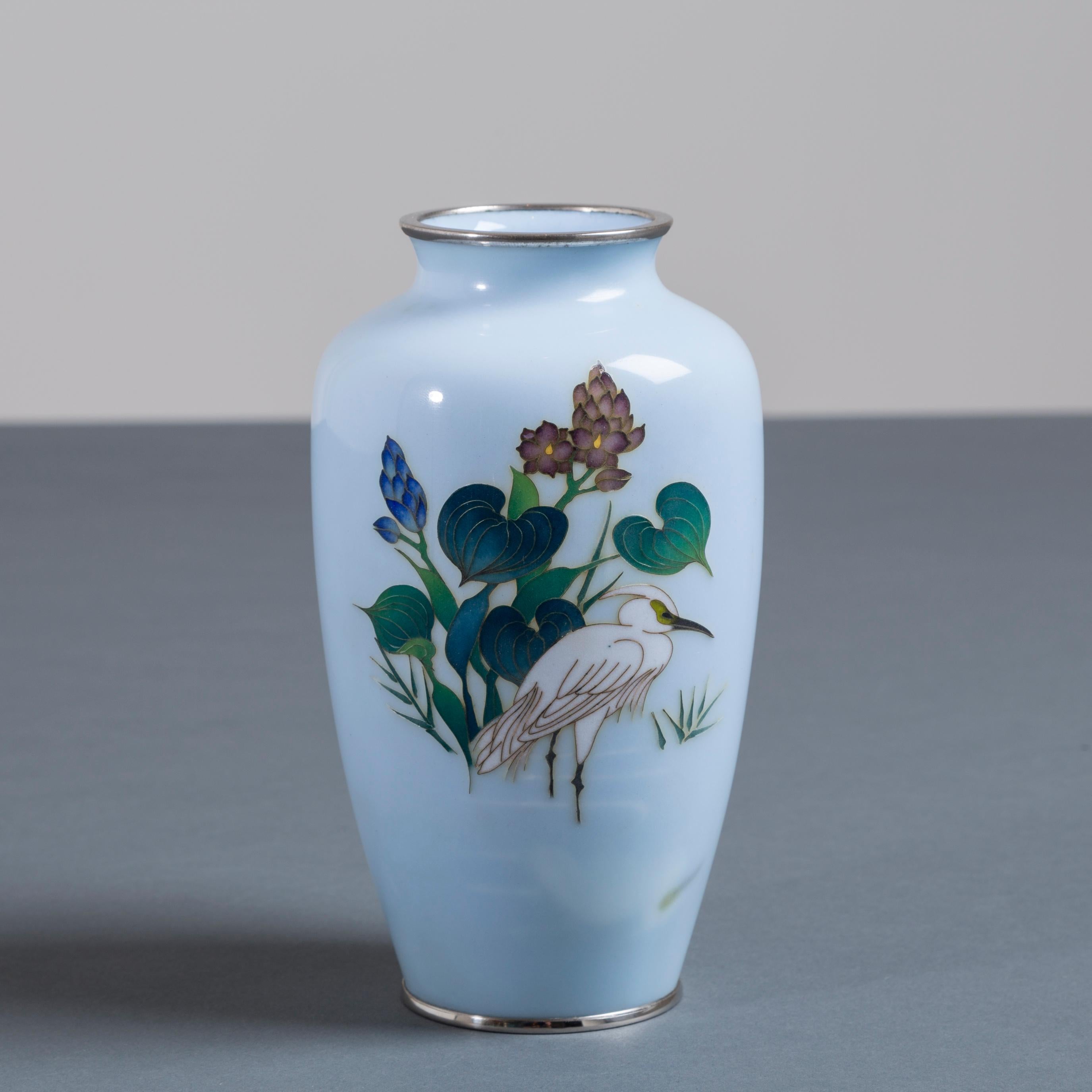 Mid-20th Century Japanese Cloisonné Enamel Vase Late Showa Period For Sale
