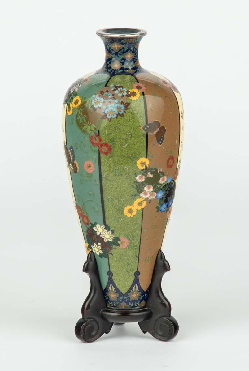 19th Century Japanese Cloisonne Enamel Vase – Namikawa Yasuyuki For Sale