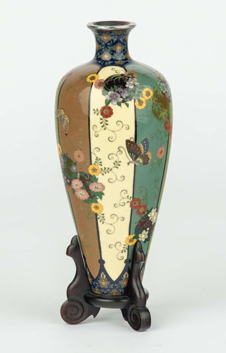 Japanese Cloisonne Enamel Vase – Namikawa Yasuyuki For Sale 1