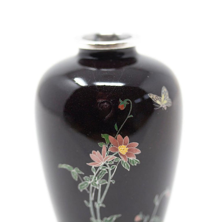 Japanese Cloisonné Enamel Vase Namikawa Yasuyuki For Sale at 1stDibs