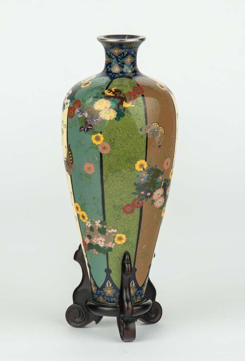 Japanese Cloisonne Enamel Vase – Namikawa Yasuyuki For Sale 3