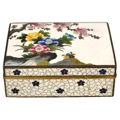 Japanese Cloisonne Inaba Signed Box Meiji Period