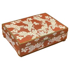 Japanese Cloisonne Lidded Trinket Box with Bun Feet