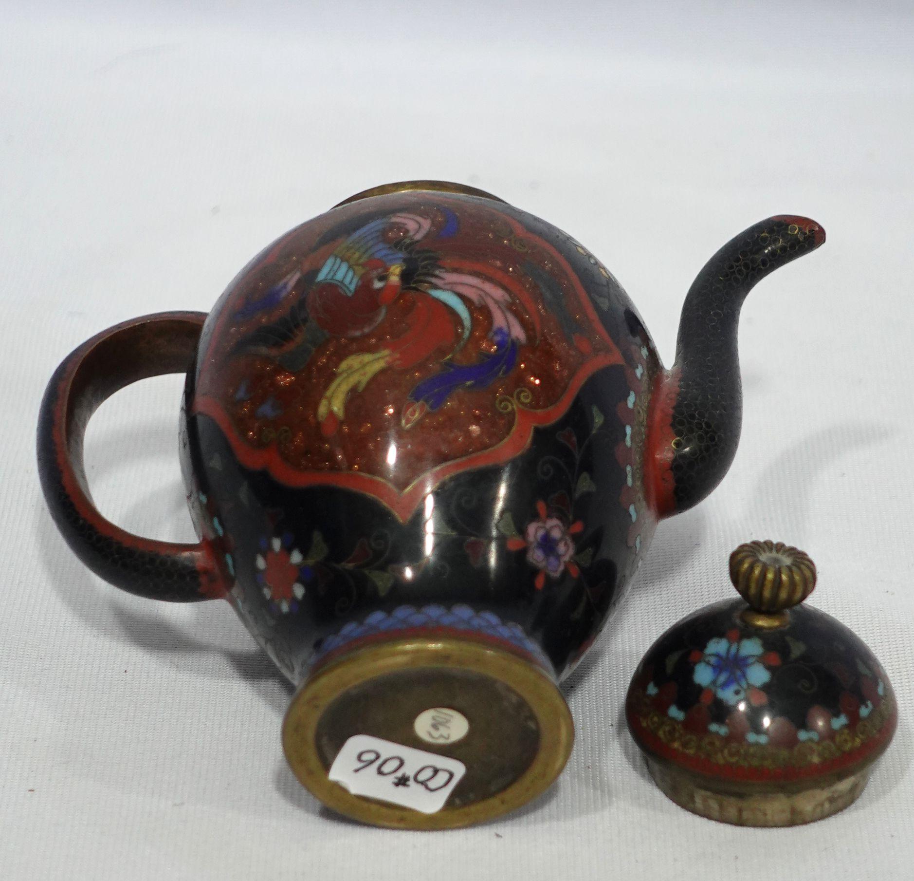 Antique Japanese Cloisonné Meiji Period Dragon Teapot CO#06 For Sale 7