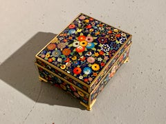 Japanische Cloisonné- Millefleur-Schachtel von Inaba, Taisho-Periode