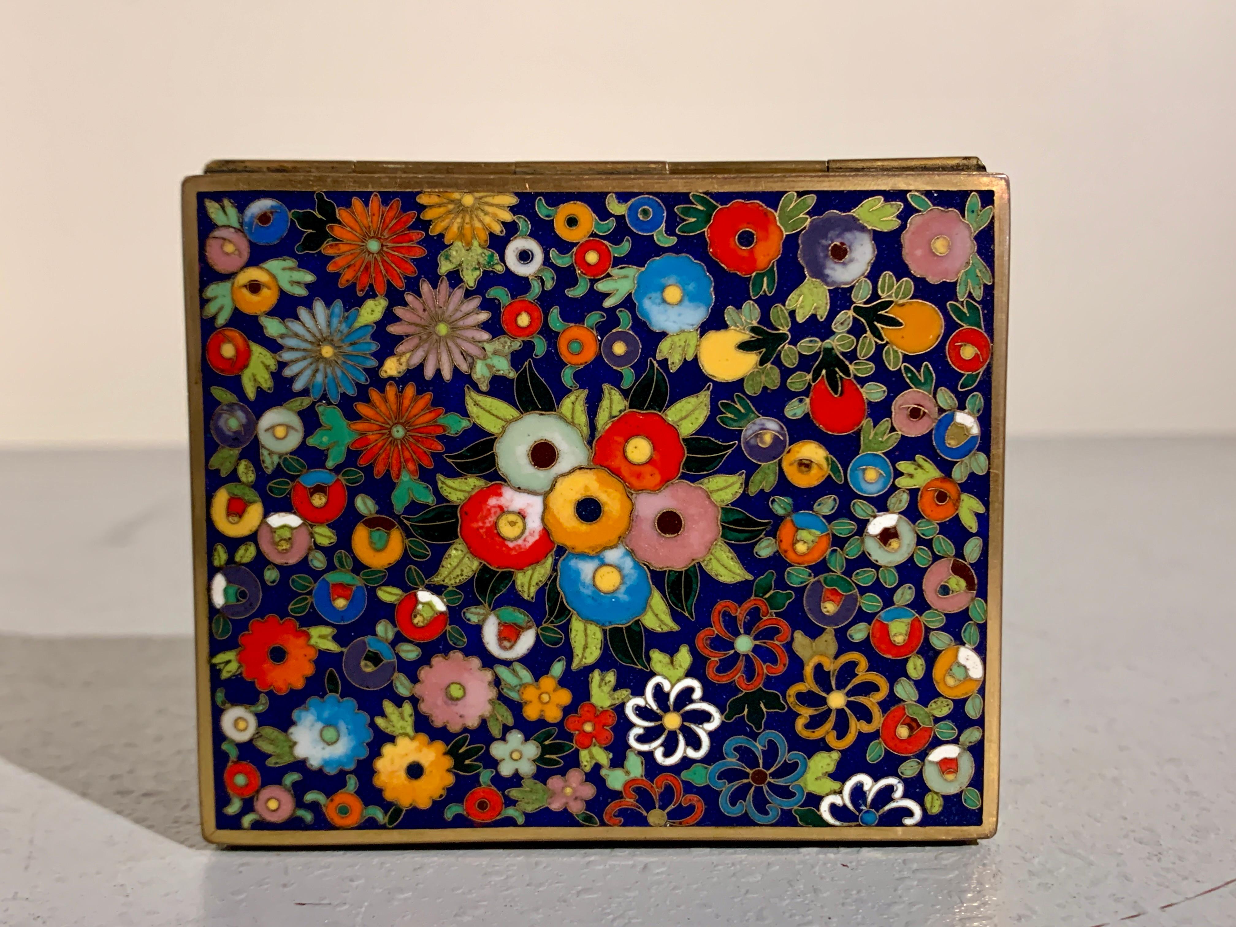 Japanese Cloisonne Millefleur Box by Inaba, Taisho Period, Japan 2