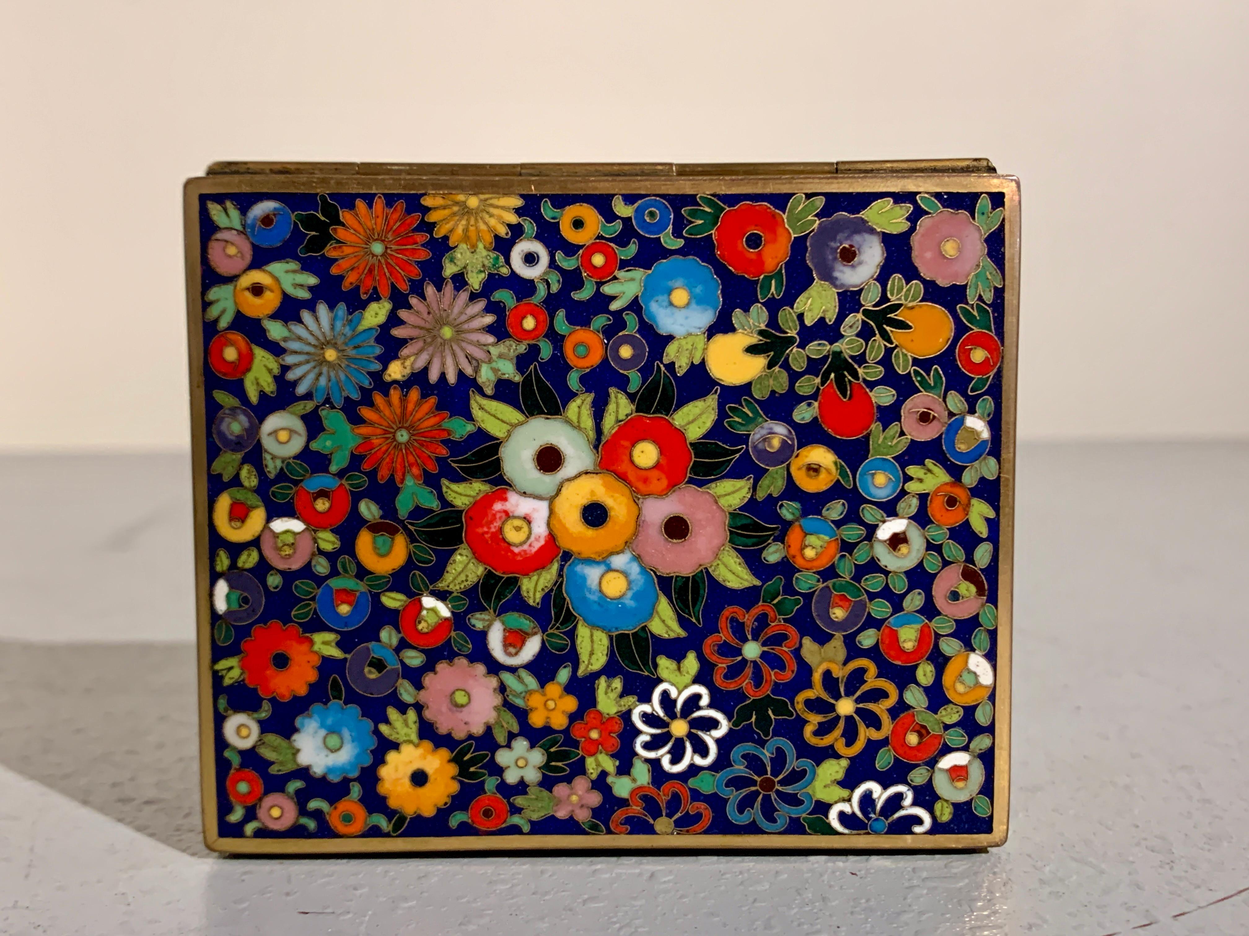 Japanese Cloisonne Millefleur Box by Inaba, Taisho Period, Japan 1