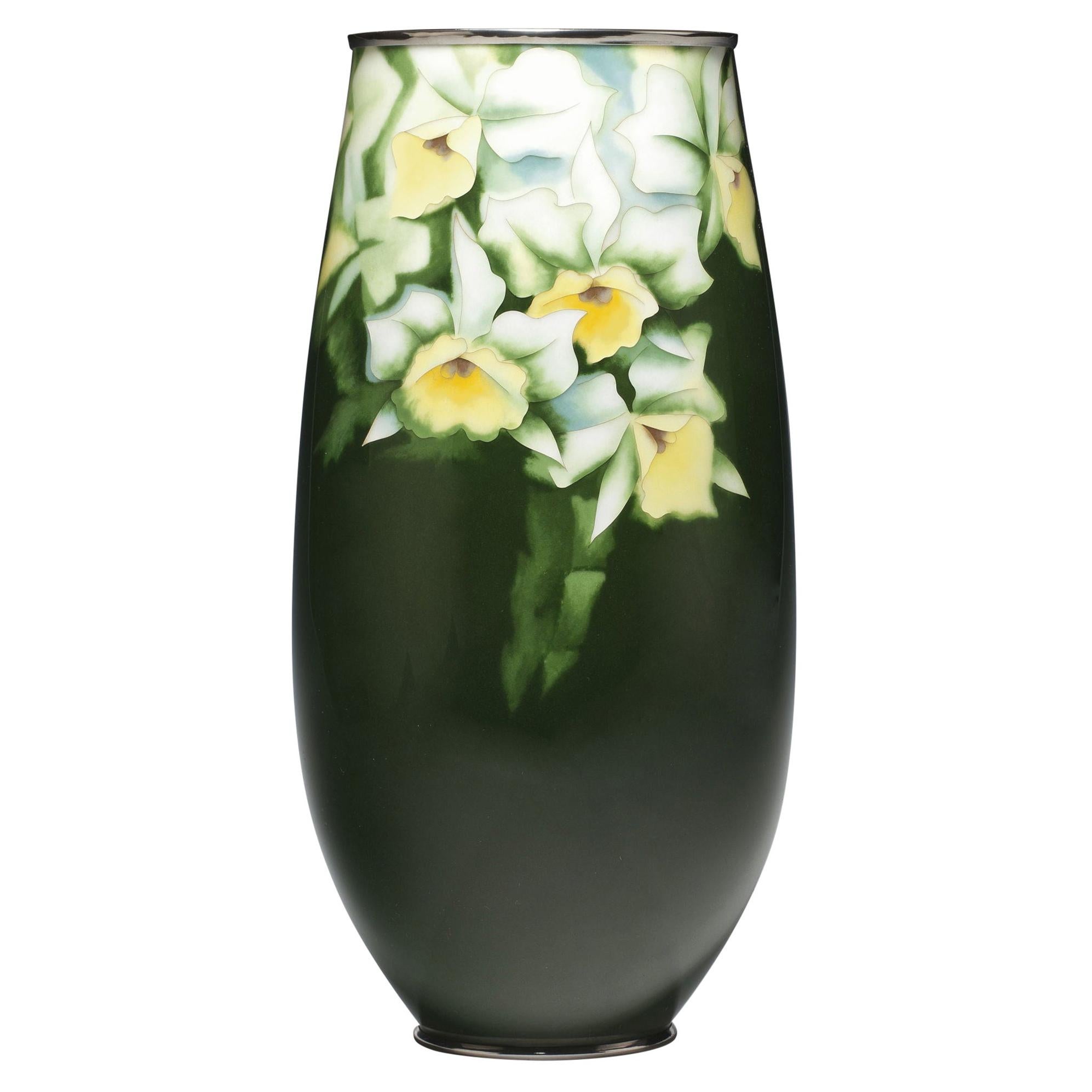 Japanese Cloisonné Vase by Ando, Mid Showa Period