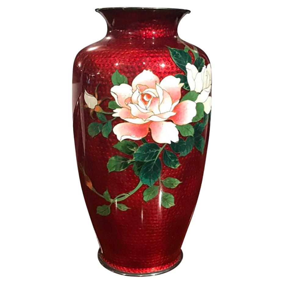 Vase japonais en cloisonné