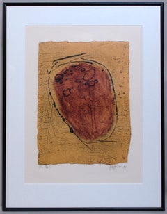 Japanese Collagraph Print by Tsuguo Yanai