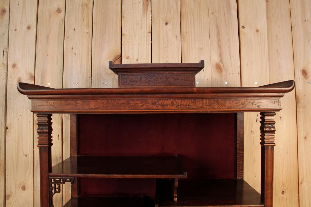 French Japanese Collector's Cabinet Attributed To Viardot For Sale