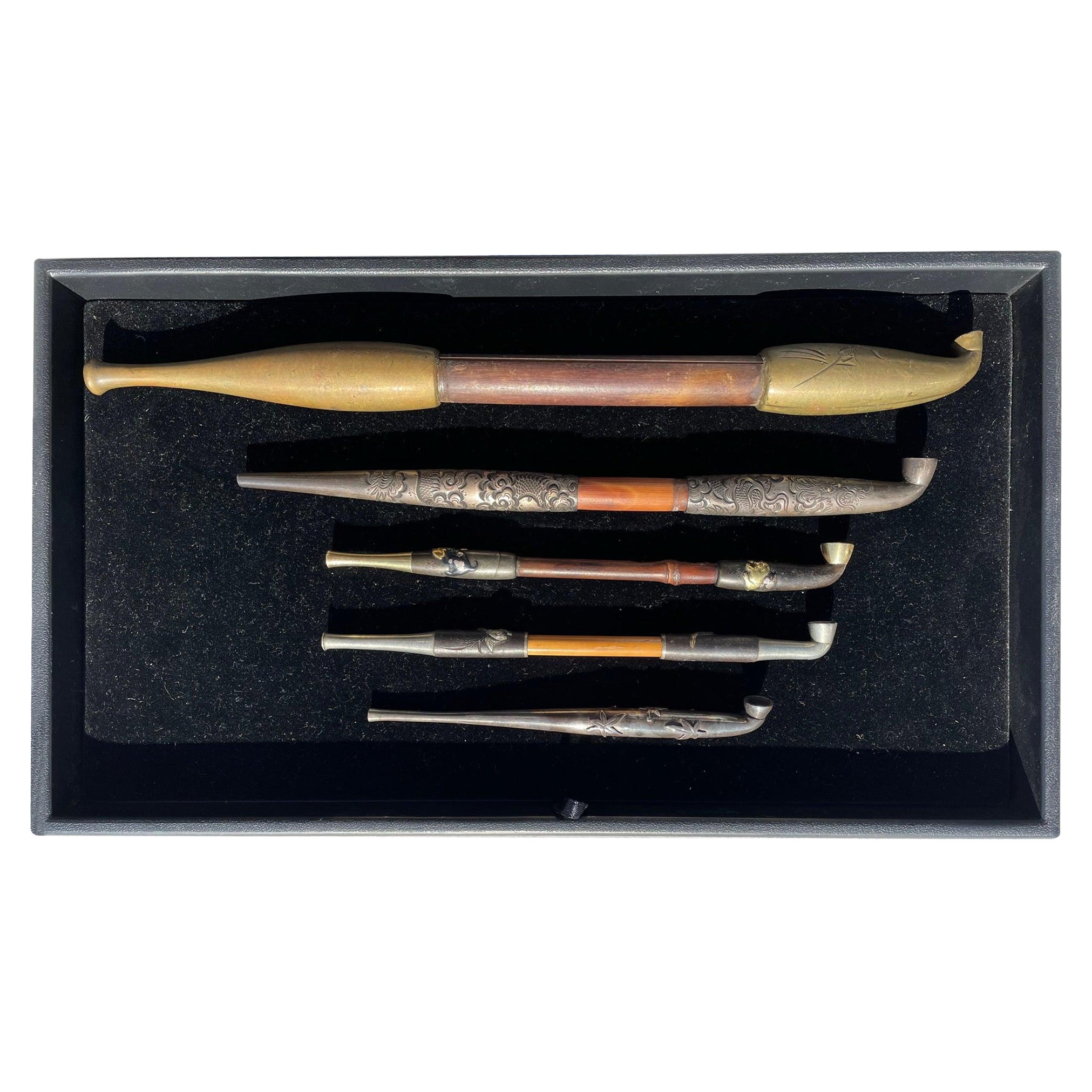 Collection Japanese Connoisseurs Pipes de fume anciennes Kiseru