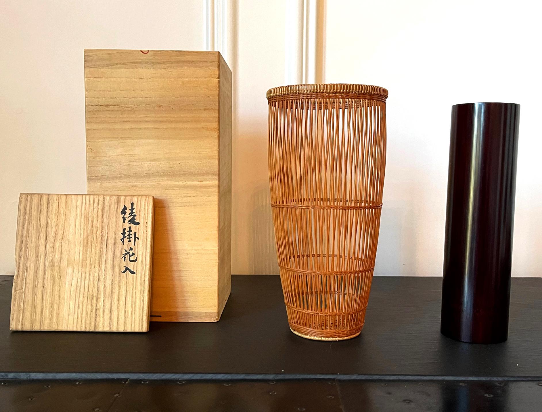 Modern Japanese Contemporary Bamboo Basket by Abe Motoshi For Sale