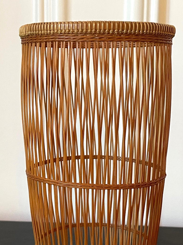 Japanese Contemporary Bamboo Basket by Abe Motoshi For Sale at 1stDibs