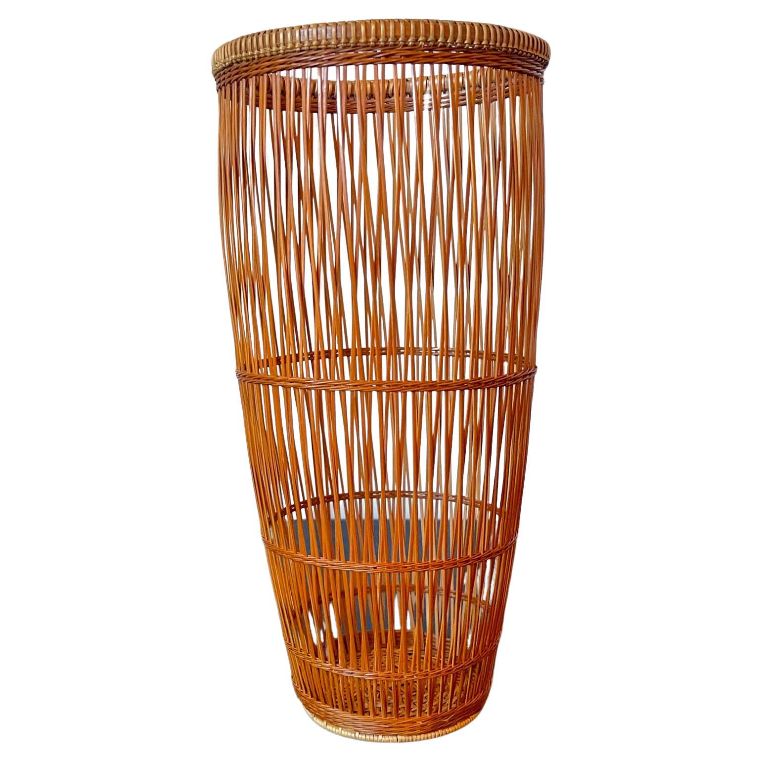 Japanese Contemporary Bamboo Basket by Abe Motoshi For Sale