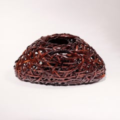 Japanese Contemporary Bamboo Wall Hanging Flower Basket