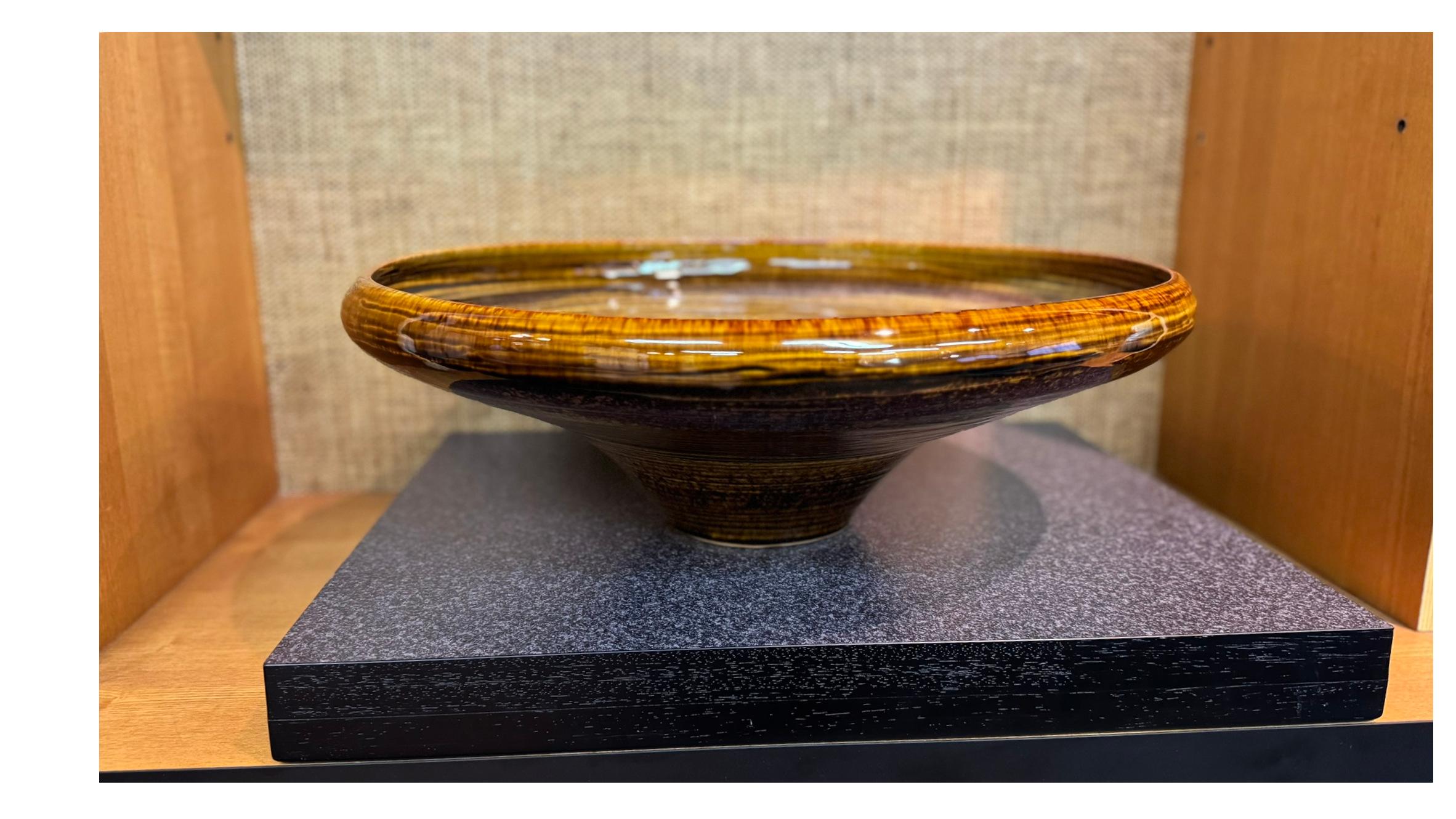 Japanese Contemporary Black Brown Hand-Glazed Porcelain Vase by Master Artist, 3 For Sale 1