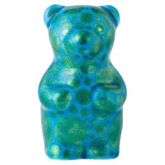 Japanese Contemporary Blue Green Porcelain Bear Sculpture by Artist, 1