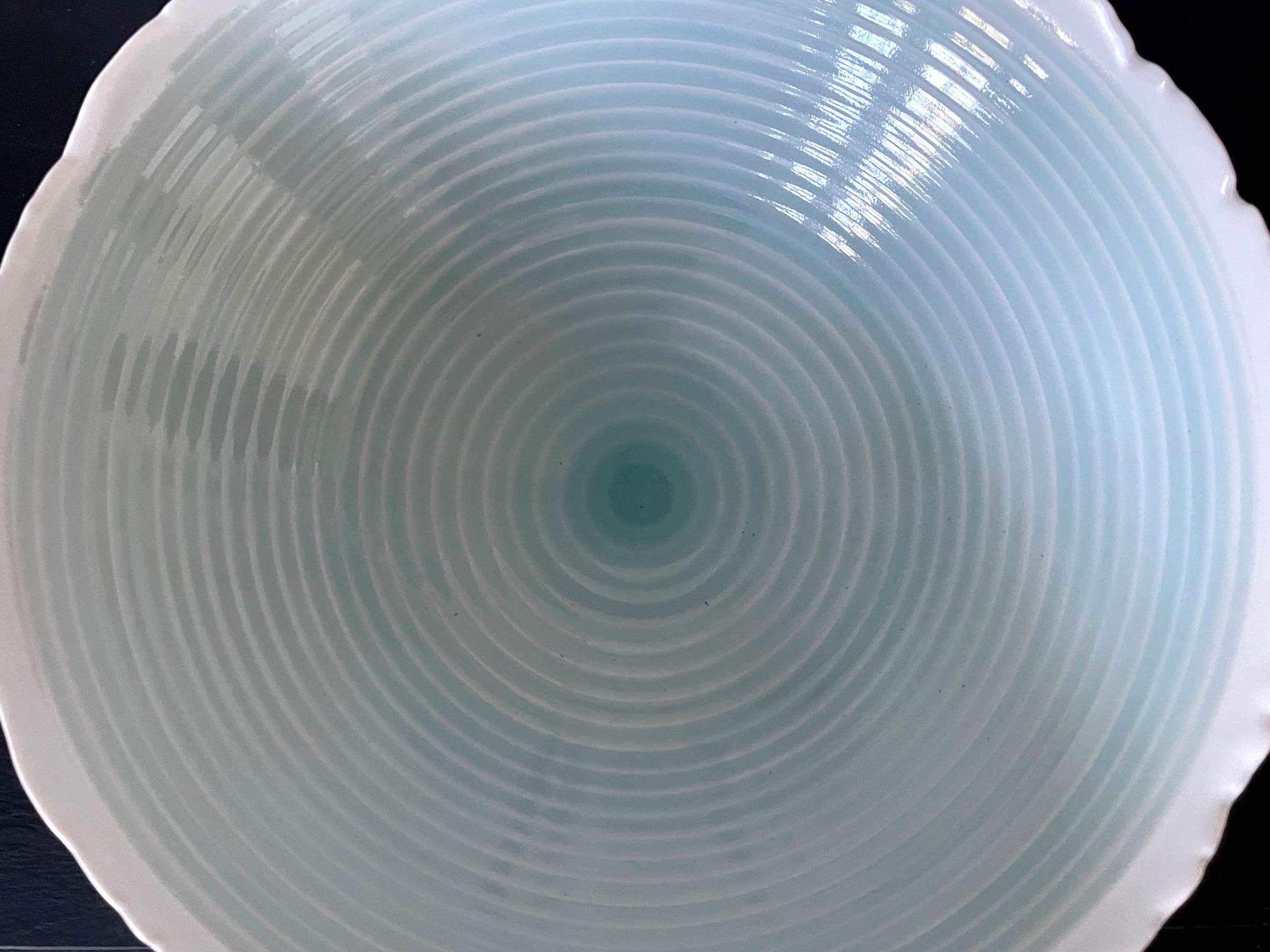 Japanese Contemporary Celadon Ceramic Bowl by Ono Kotaro For Sale 6