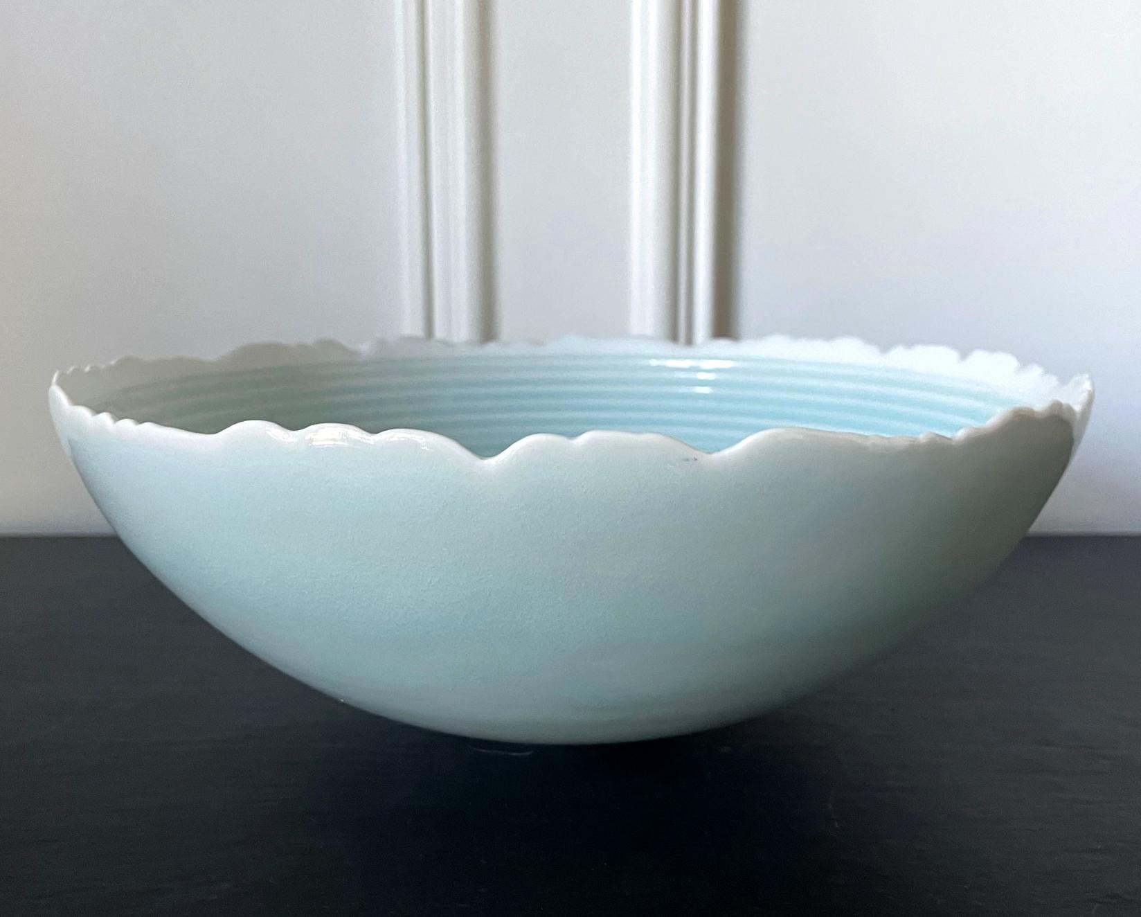 20th Century Japanese Contemporary Celadon Ceramic Bowl by Ono Kotaro For Sale