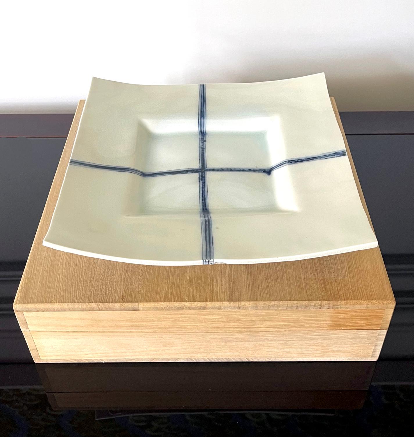 Japanese Contemporary Ceramic Plate Yoshikawa Masamichi For Sale 6