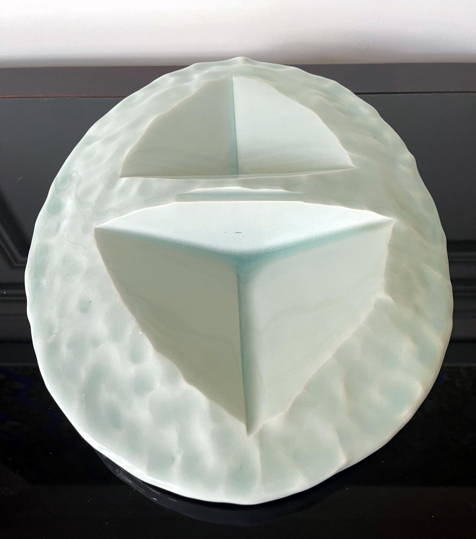 Modern Japanese Contemporary Ceramic Sculptural Slab Yoshikawa Masamichi For Sale