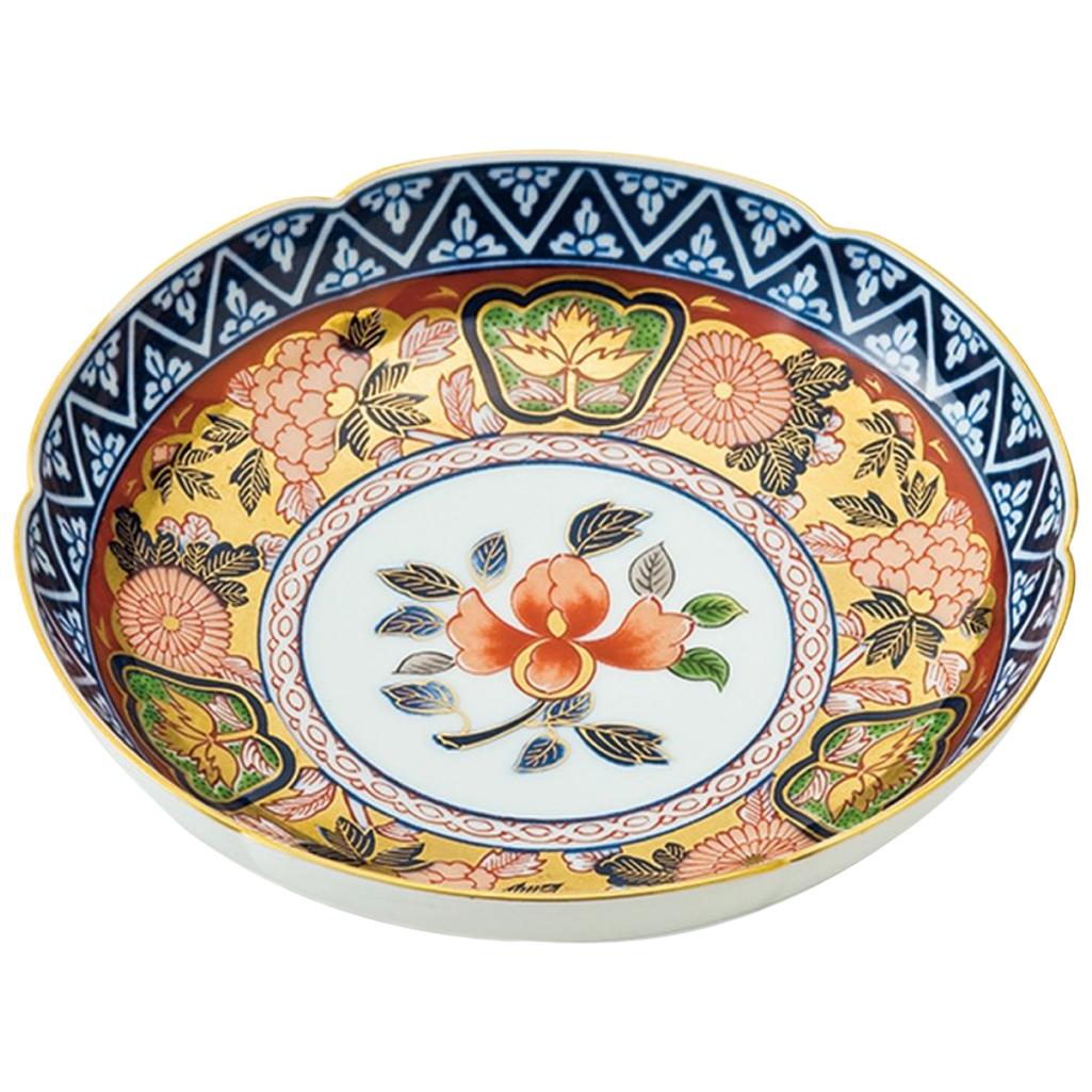 Japanese Contemporary Gilded Ko-Imari Porcelain Dessert Plate, Hand Painted