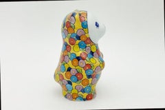 Japanese Contemporary Gold Purple Orangs Porcelain Bear Sculpture, 7